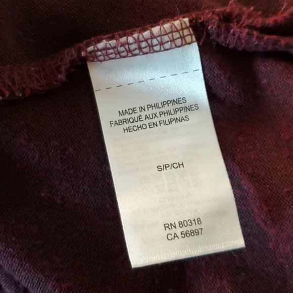 Lucky Brand Burgundy Women's V-Neck Sweater, S/P - Picture 13 of 14